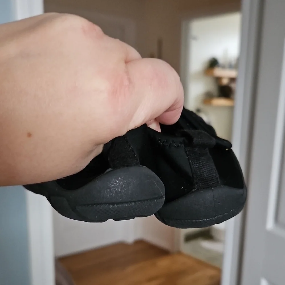 Zara Black Kids Easy On Shoes Slippers